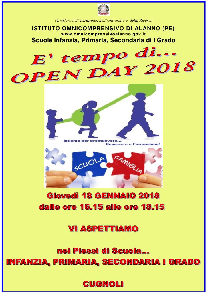 Open Day - 18 gennaio 2018